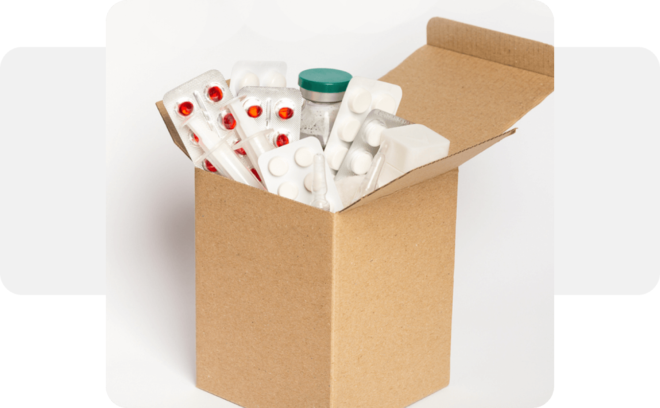 NHS prescription medicines in box